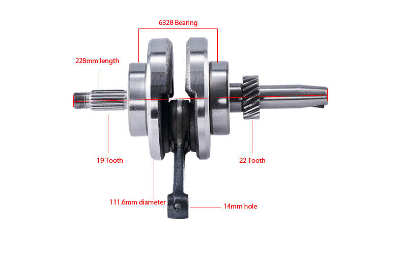 Crankshaft Crank Shaft Connecting Rod with Bearing Holder for Honda CG150 150cc