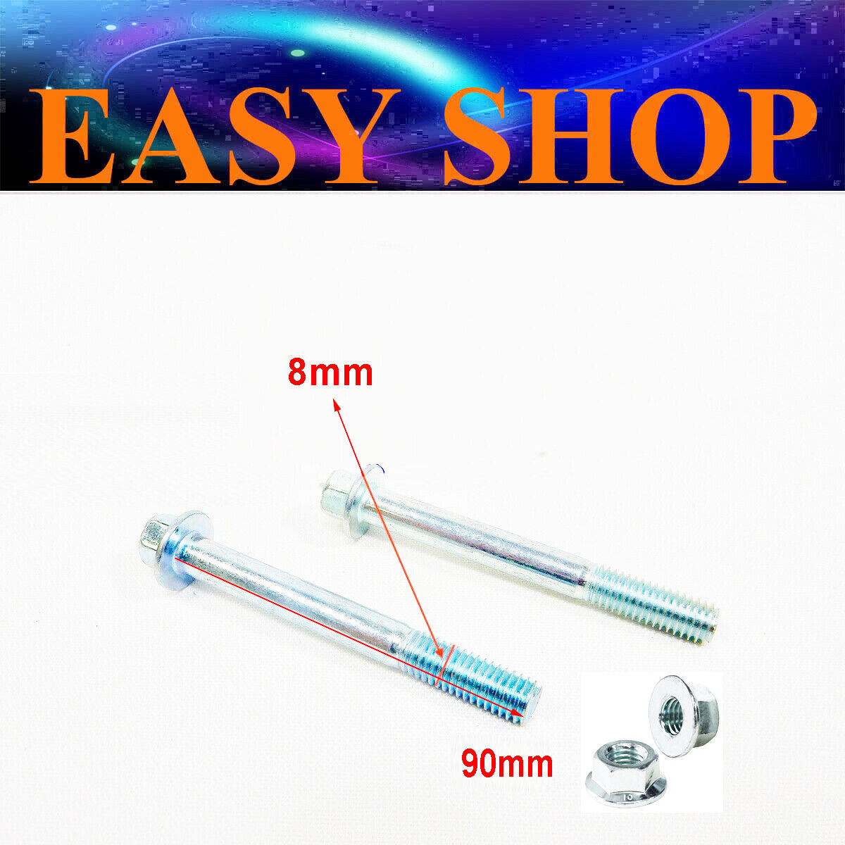2pcs 8mm 90mm TOP BOTTOM ENGINE MOUNT BOLTS 125cc 140cc 150cc PIT PRO TRAIL BIKE