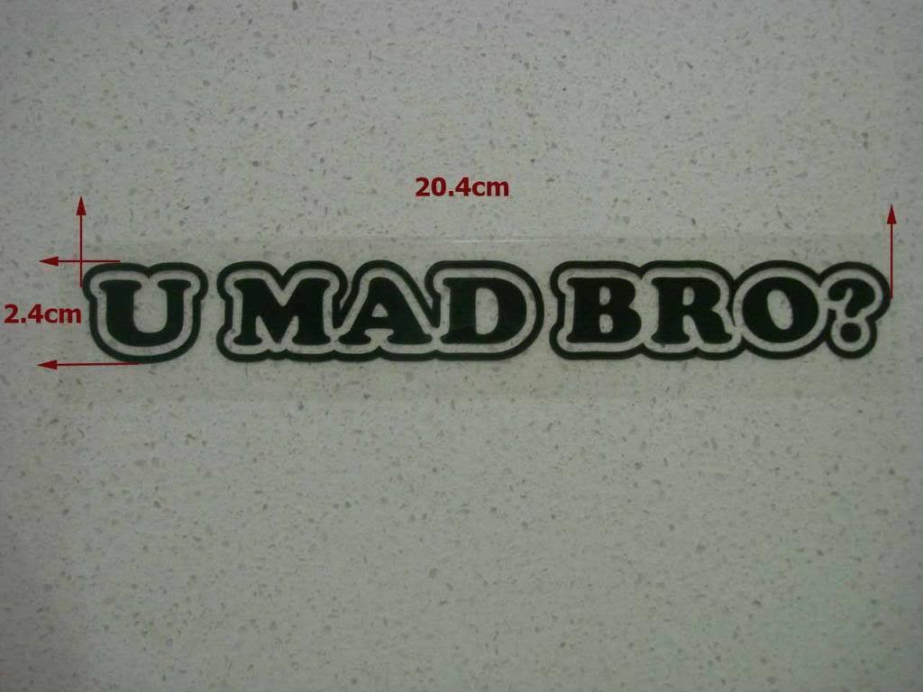 Funny JDM U Mad Bro You Vinyl Drift Sticker Decal Truck Car Window Bumper Bike