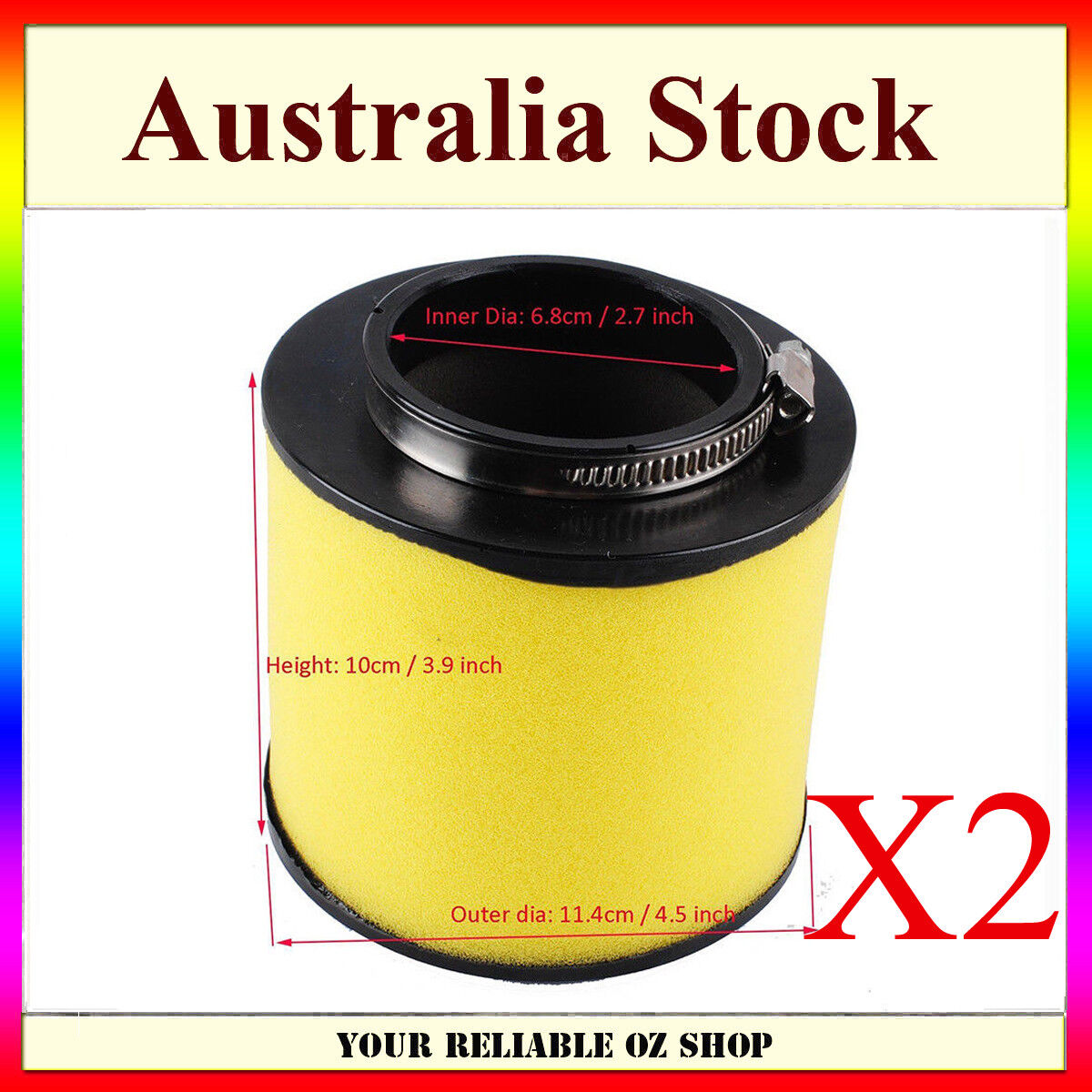 2X Air Filter Honda TRX350FE FourTrax Rancher 4x4 ES,TRX350FM FourTrax Rancher