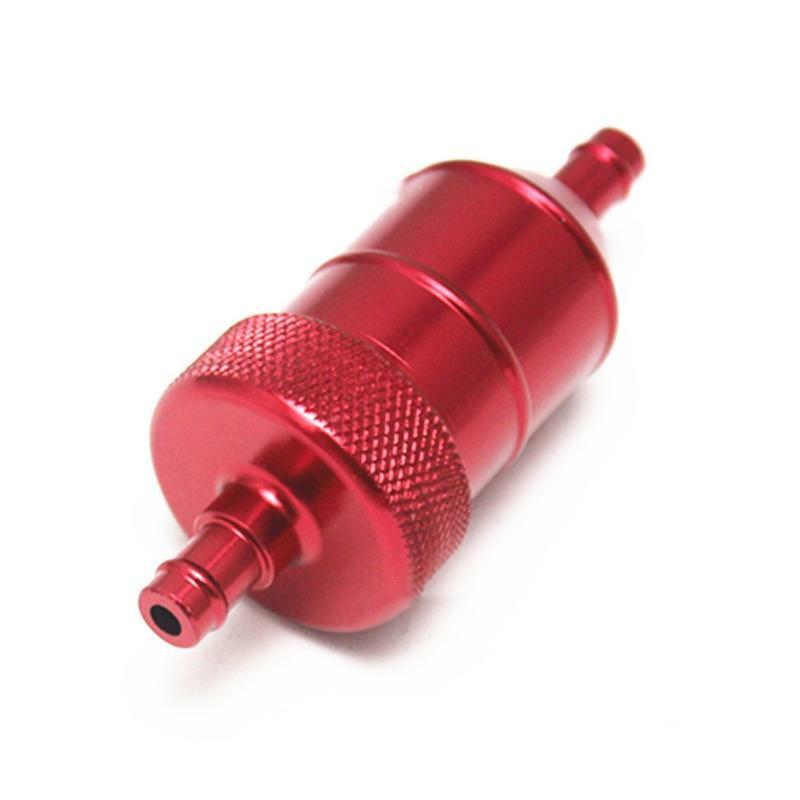 INLINE ALLOY CNC 8MM Petrol Fuel Filter 50cc 90cc 110cc 125cc DIRT PIT PRO BIKE