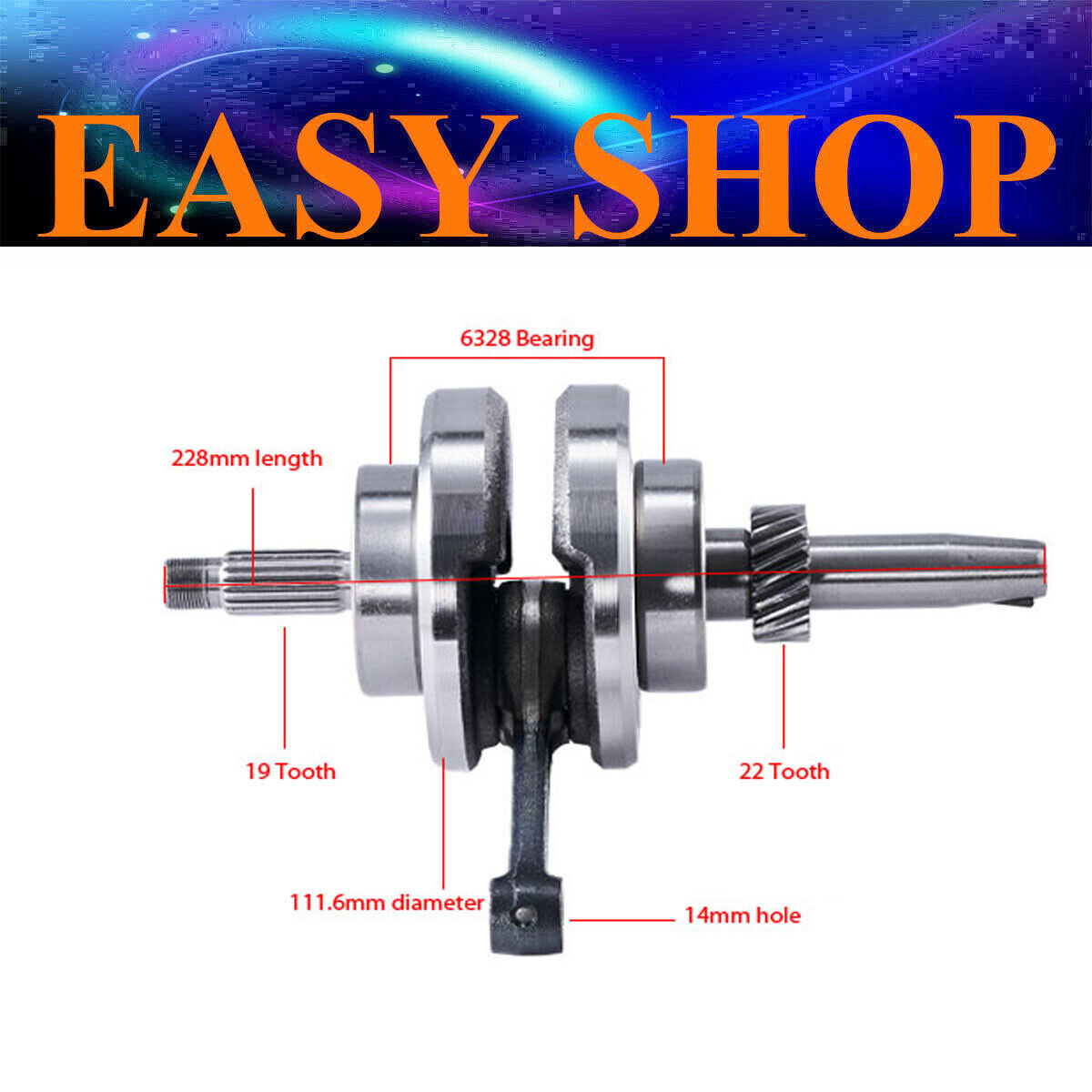 Crankshaft Crank Shaft Connecting Rod with Bearing Holder for Honda CG150 150cc
