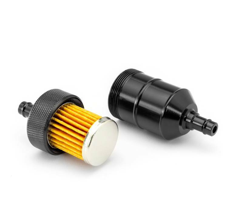 INLINE ALLOY CNC 8MM Petrol Fuel Filter 50cc 90cc 110cc 125cc DIRT PIT PRO BIKE