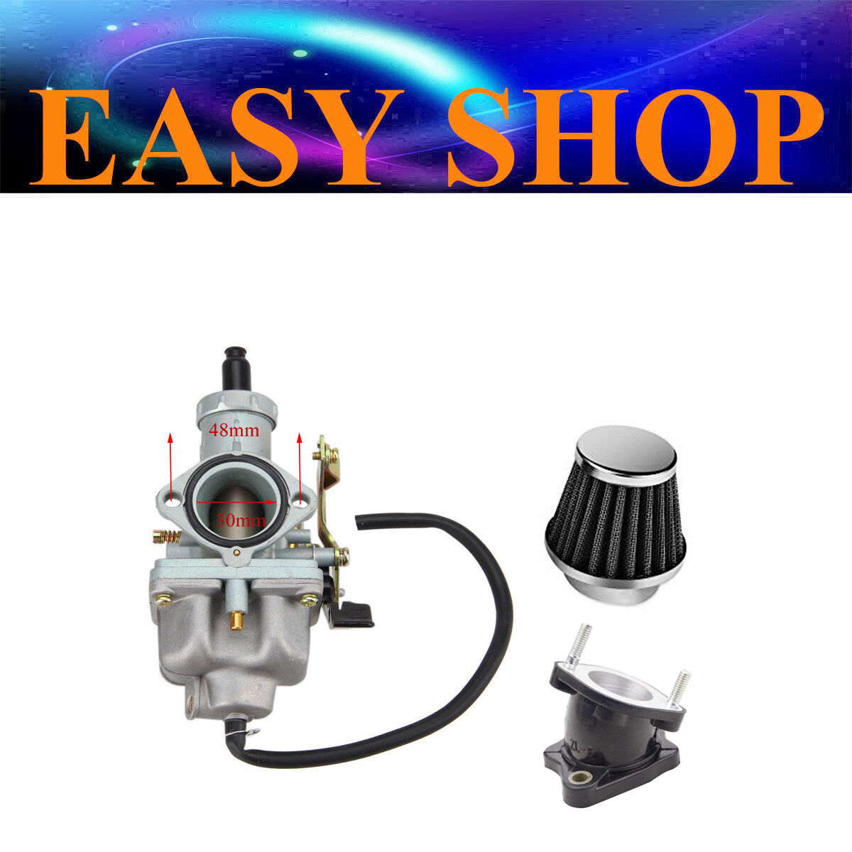 PZ30mm CARBURETOR Manifold Air Filter CG 150cc 200cc 250cc ATV Quad Pit Pro bike