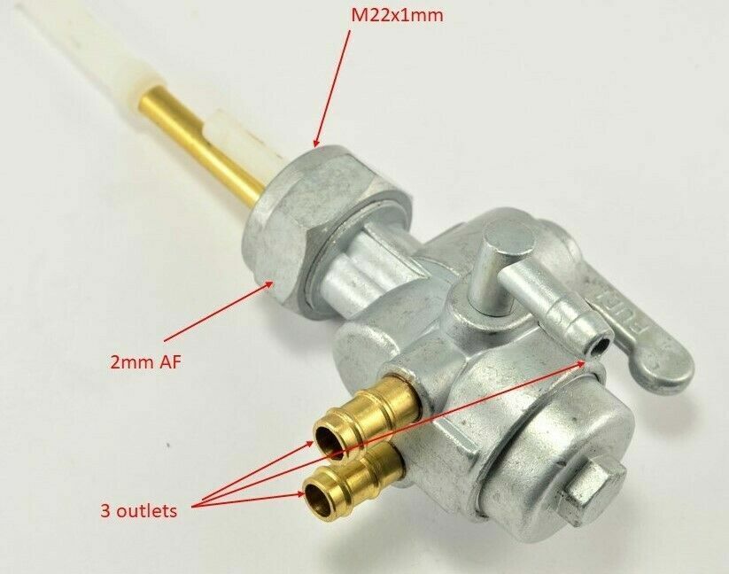 22mm FUEL TAP PETROL TANK PETCOCK KAWASAKI S1 250 MACH I A/B/C S2 A 350 MACH II