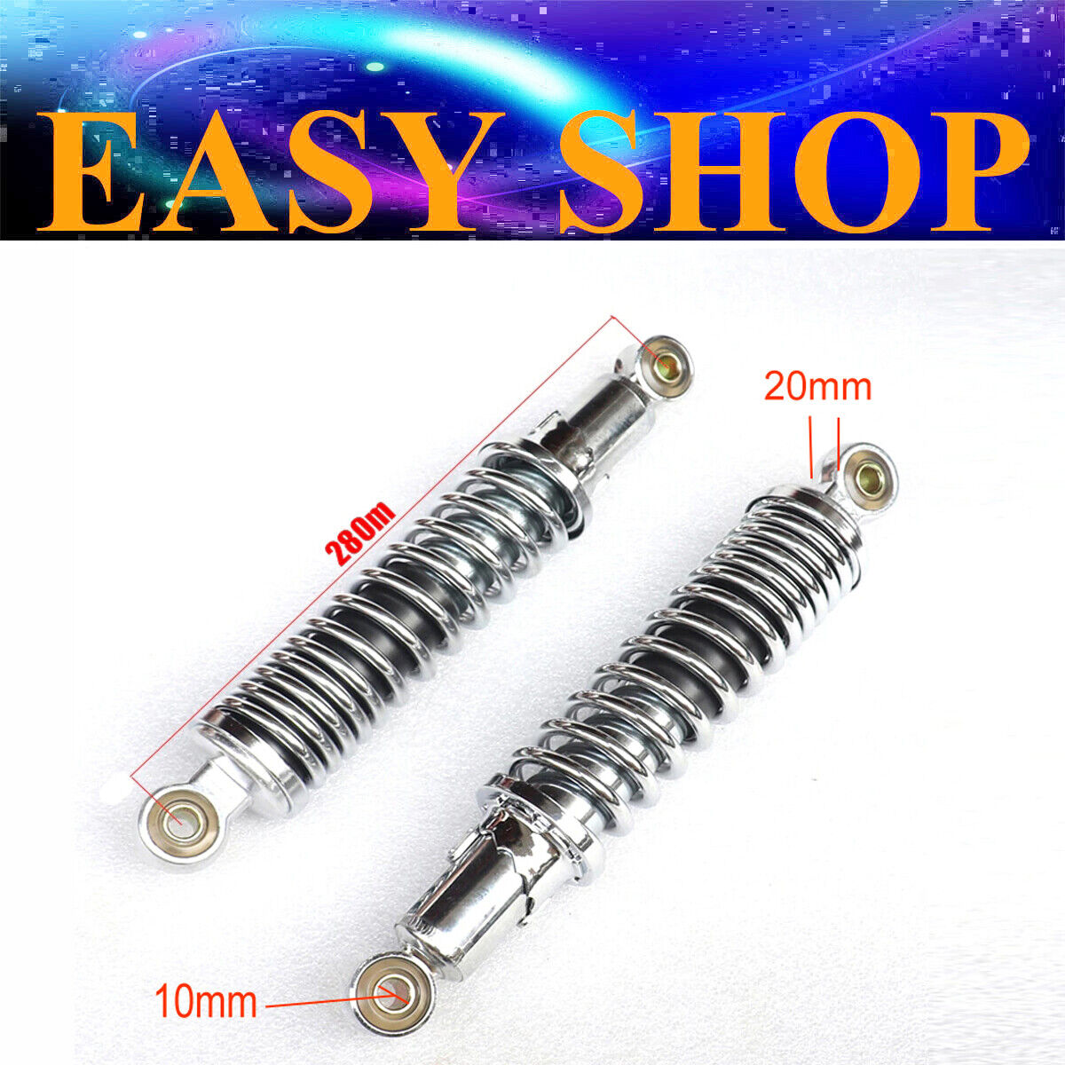 280MM Adjustable Chrome SHOCK ABSORBER SUSPENSION SHOCKER Honda Z50 MONKEY BIKE