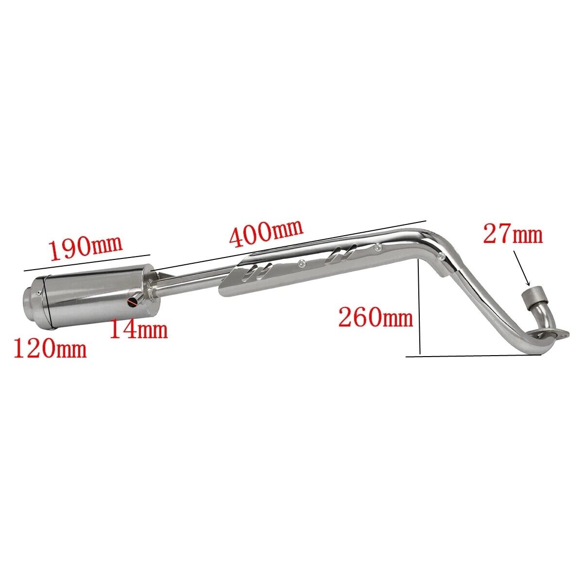 4 Stroke Muffler Exhaust Pipe System For Honda CRF50 DIRT BIKE 50cc 110cc 125cc