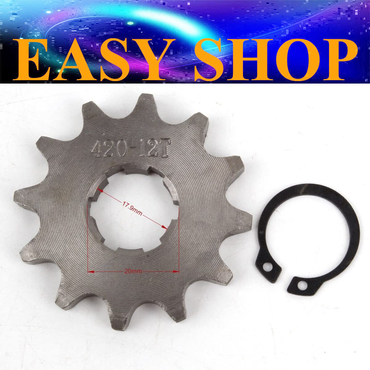 20mm 420 12T Tooth Front Chain Sprocket 125cc 150cc ATV QUAD DIRT PIT PRO BIKE