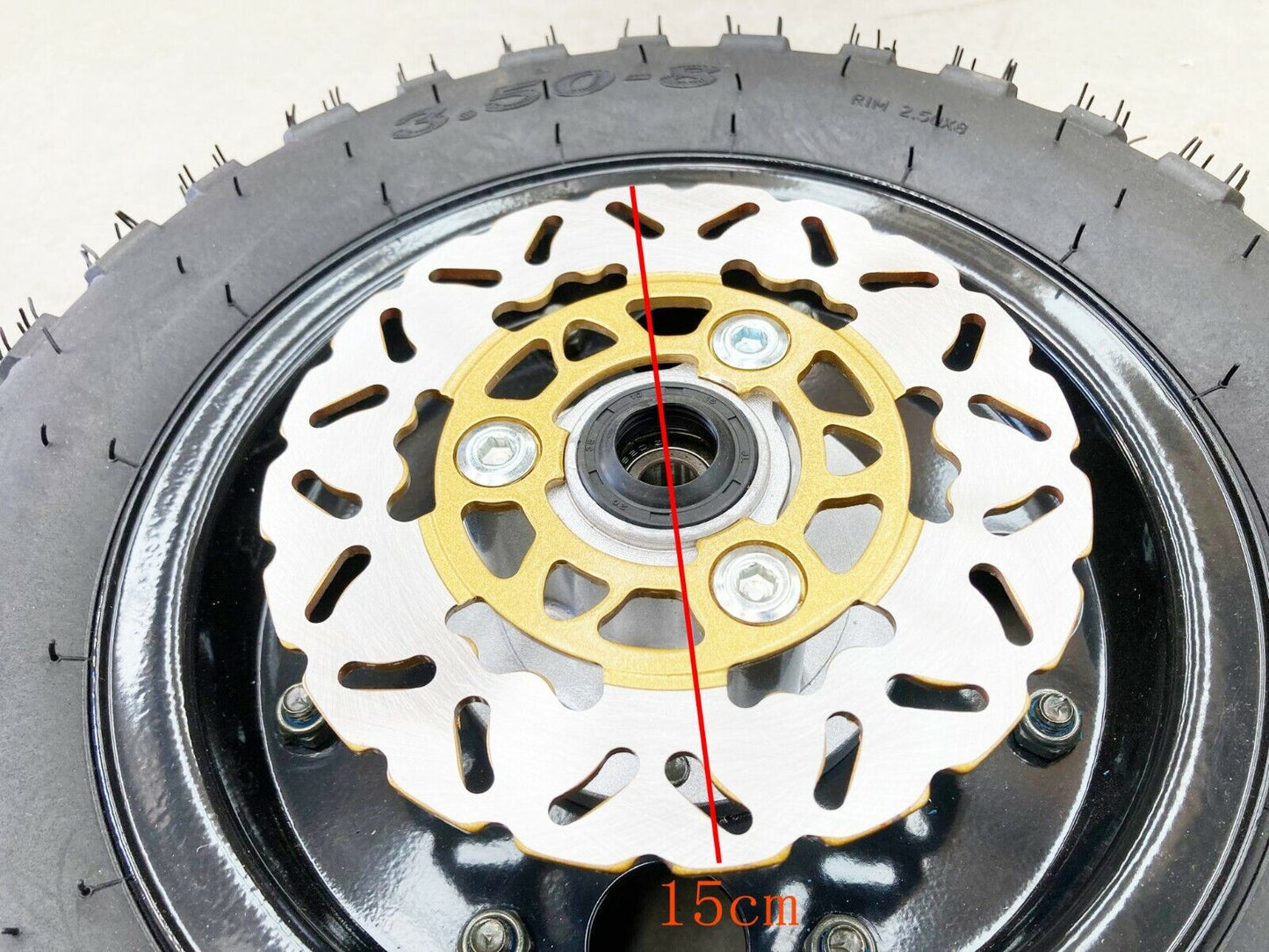 3.50-8" Inch Off Road Tyre Wheel Front Disc Brake For Honda Monkey Z50R 50cc