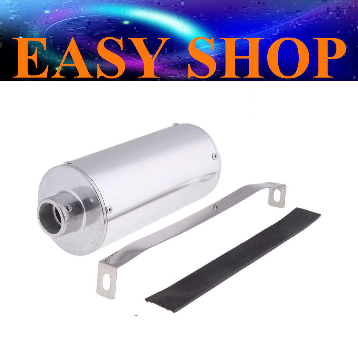 28mm Exhaust Muffler + Clamp 90cc 110cc 125cc 140cc PIT Trail Quad Dirt Bike ATV