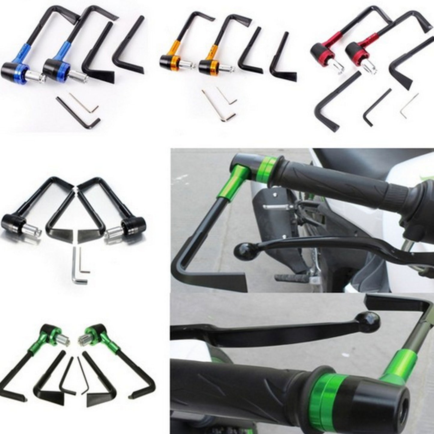 7/8" Red Brush Bar Hand Guards Handguard Universal Handlebar Motorcycle PIT PRO