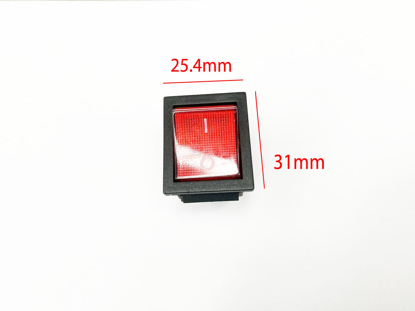 2PCs 4 PIN START SWITCH ON OFF RED SQUARE BUTTON FOR BOAT 16A/250V 25A/125V AC