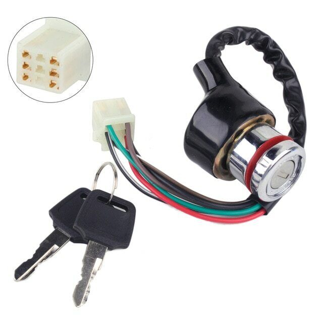 6 Wire Ignition Key Barrel Switch 150cc 250cc 300cc Thumpstar DHZ Atomic Baja MX
