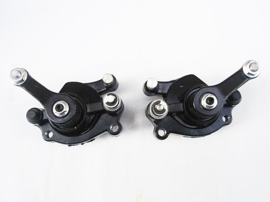 Front + Rear Disc Brake Calipers Pads 49cc Mini PIT Dirt Quad Pocket Rocket Bike