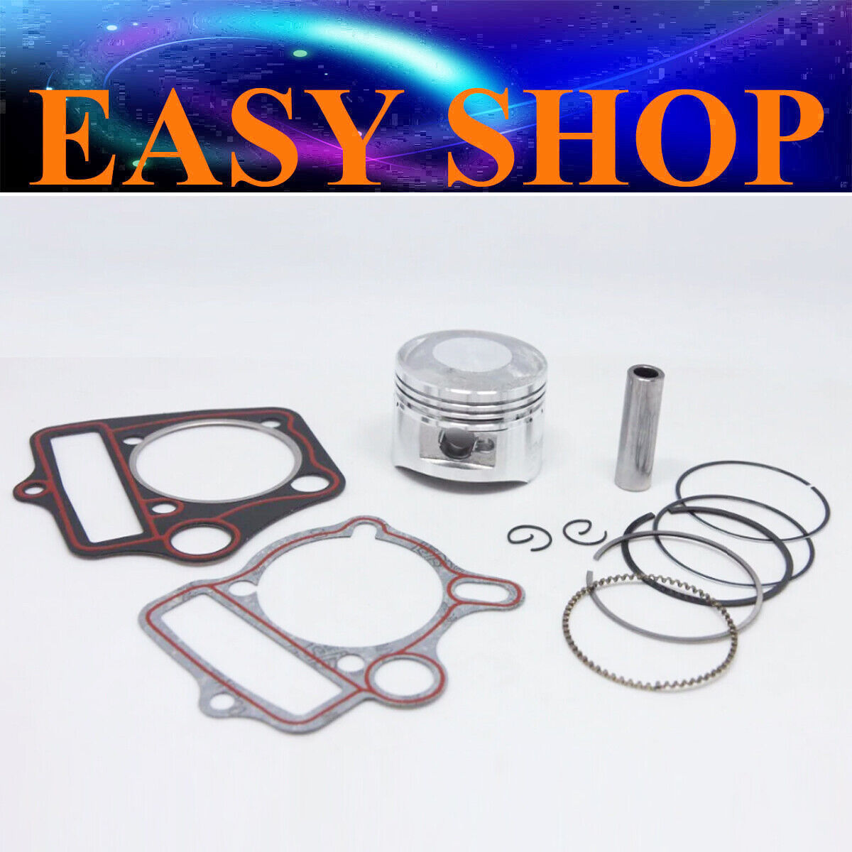 54mm 14mm Piston Rings Head Base Gasket Round Oil Hole 125cc Atomic DHZ Assassin