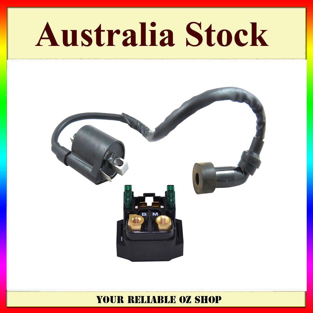 Starter Solenoid Ignition Coil For Yamaha Big Bear 350 YFM350 Grizzly YFM400
