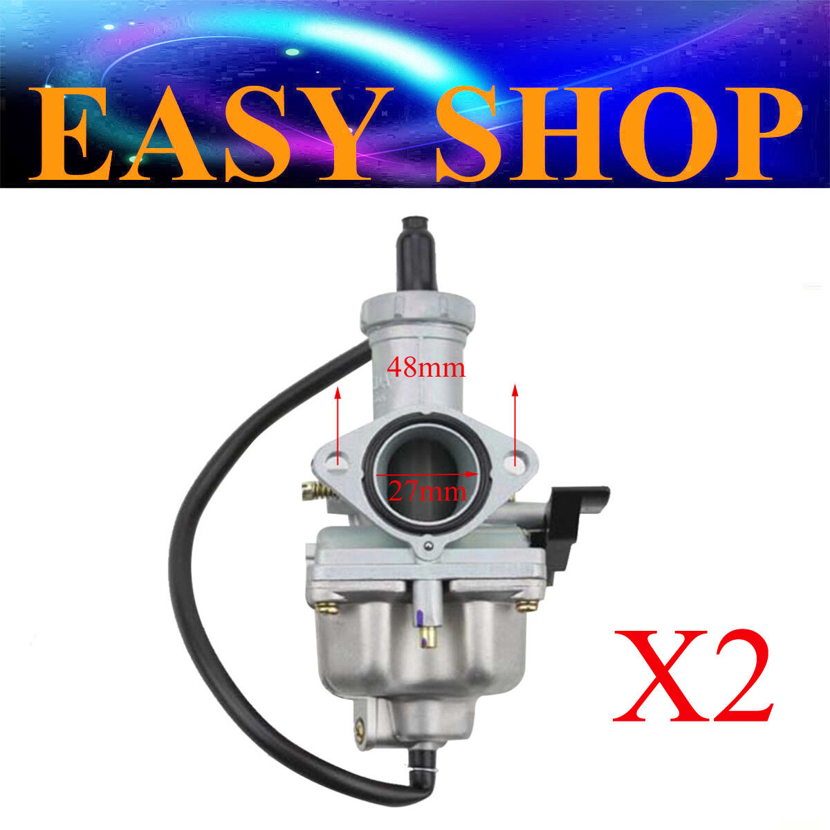 2X PZ27mm Carby Carburetor CG 125cc 200cc 250cc taotao sunl Roketa Buyang Apollo