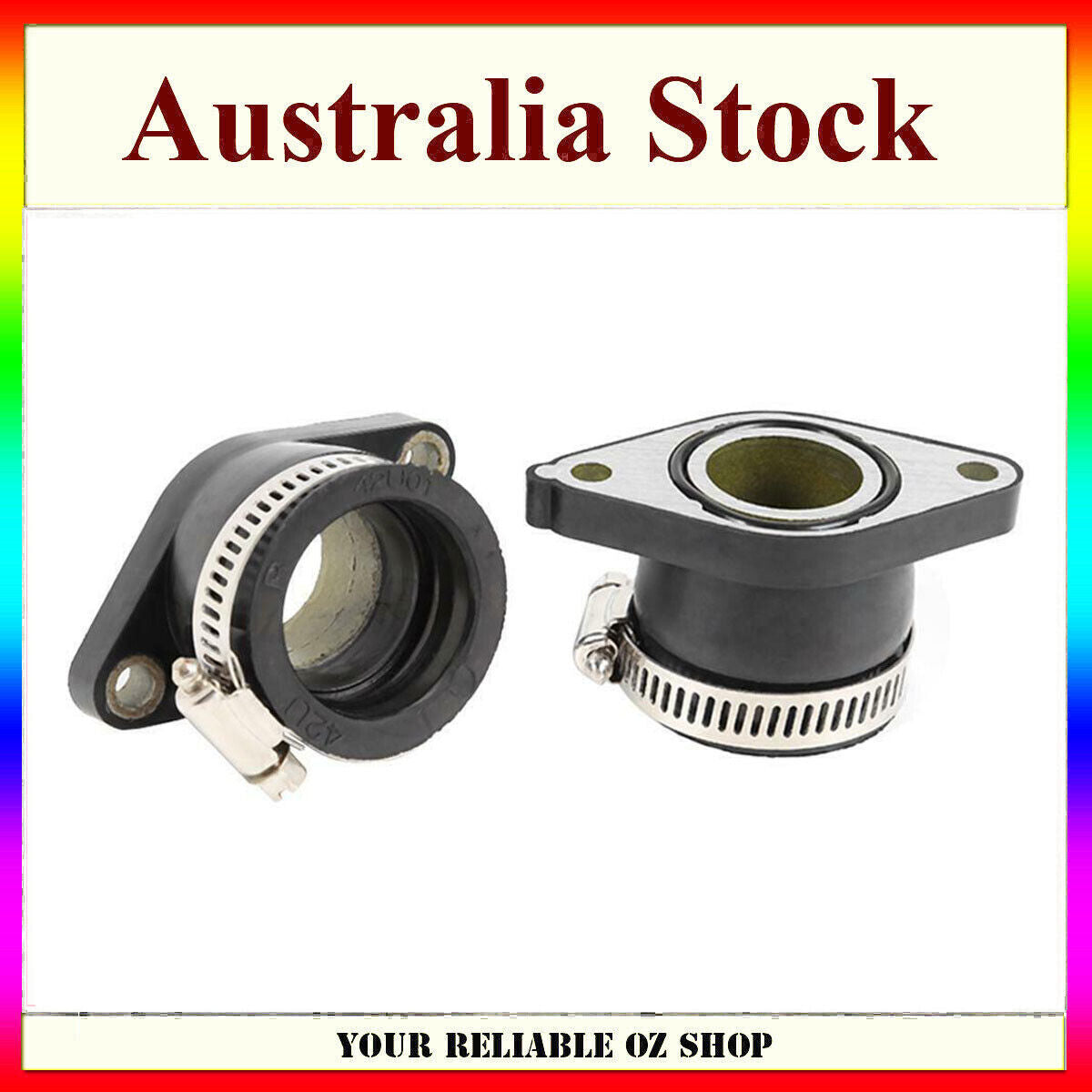 2pcs CarburetTor Carby Carb Intake Manifold Boots Yamaha TT350 42U-13596-01-00