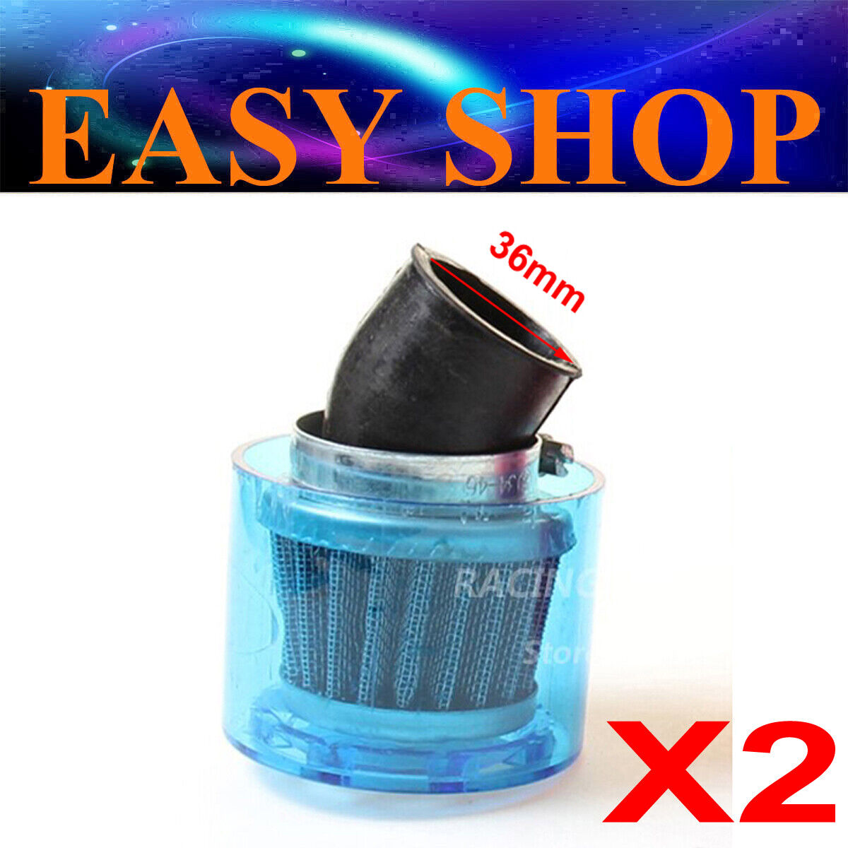 2x 35mm 36mm 37mm Waterproof Air Filter 50cc 90cc 110cc 125cc DIRT PIT PRO Bike