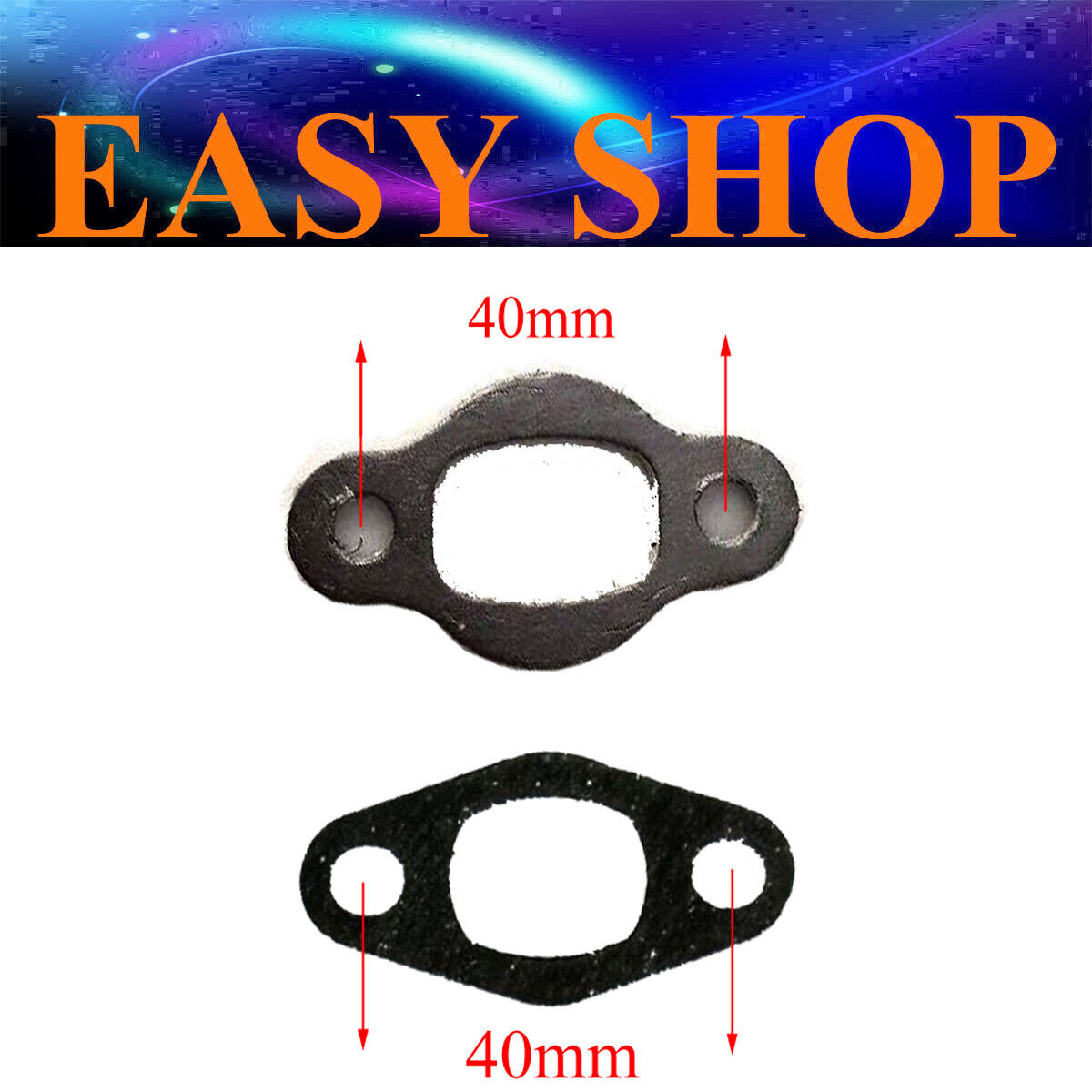 40mm Exhaust Intake Manifold Gasket 49cc 66cc 70cc 80cc 2 Stroke Motorized Bike