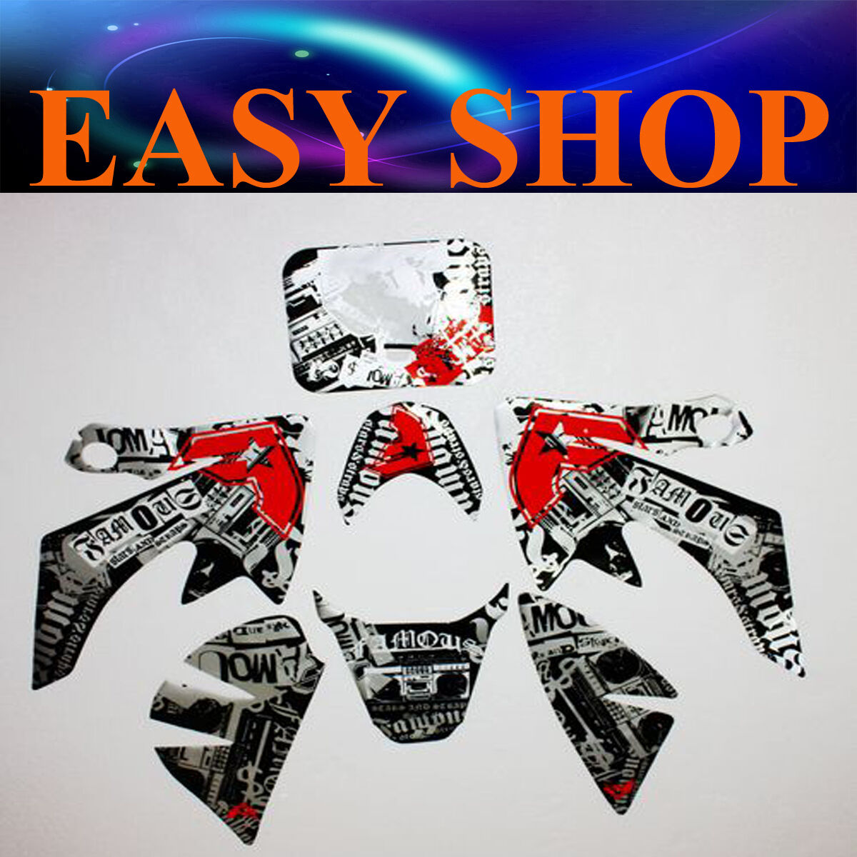 Famours Sticker Decal Kits Honda CRF XR 50cc 70cc 90cc 125cc Dirt Pit Pro Bike