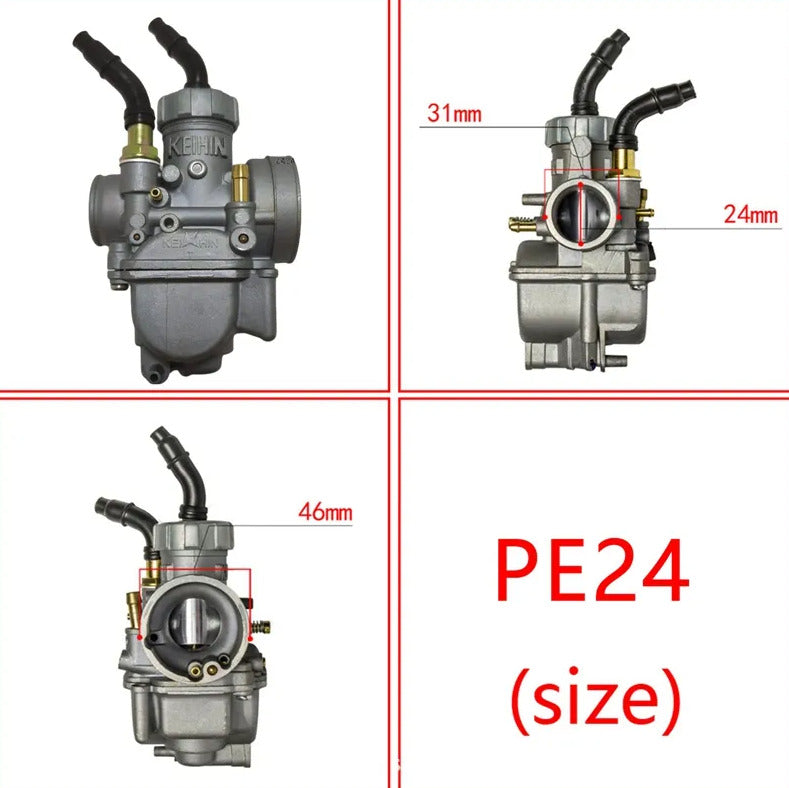 PE24 Carburetor 24mm Carby Racing Carb For Dirt Pit Bike Scooter ATV Go Kart
