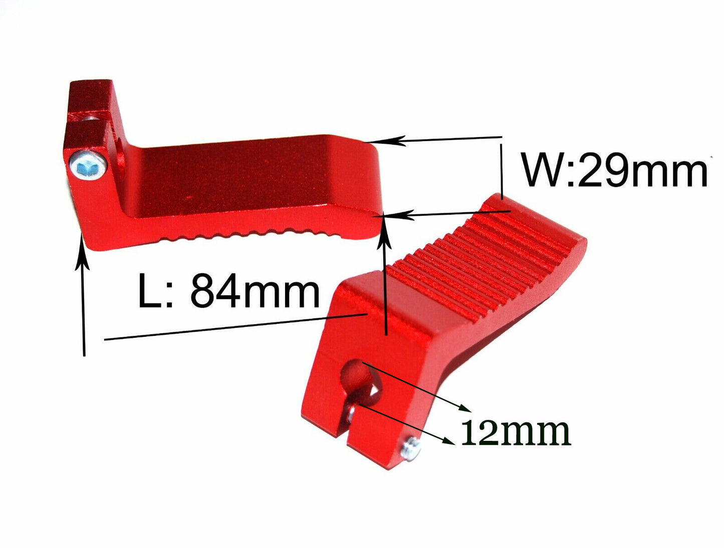 12MM CNC RED FOOT PEGS FOOTPEG REST 49cc 50cc 2 Stroke Minimoto Kids Thumpstar