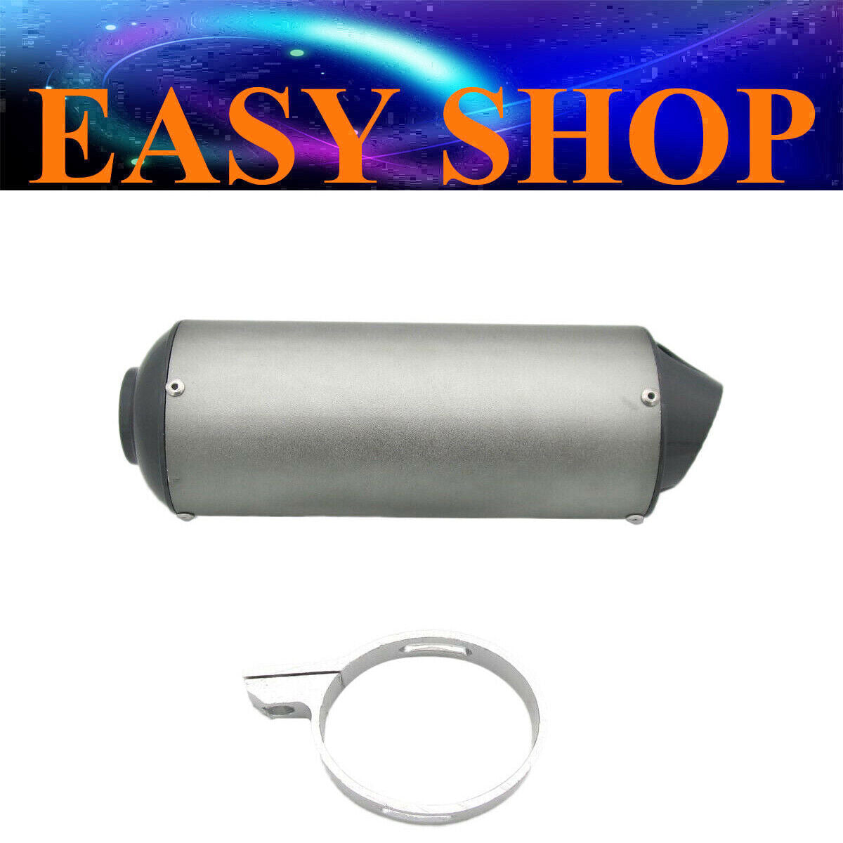 BLACK EXHAUST MUFFLER CRF 50 70 BBR KLX DHZ 50 90 110 125 CC DIRT PIT BIKE 28MM