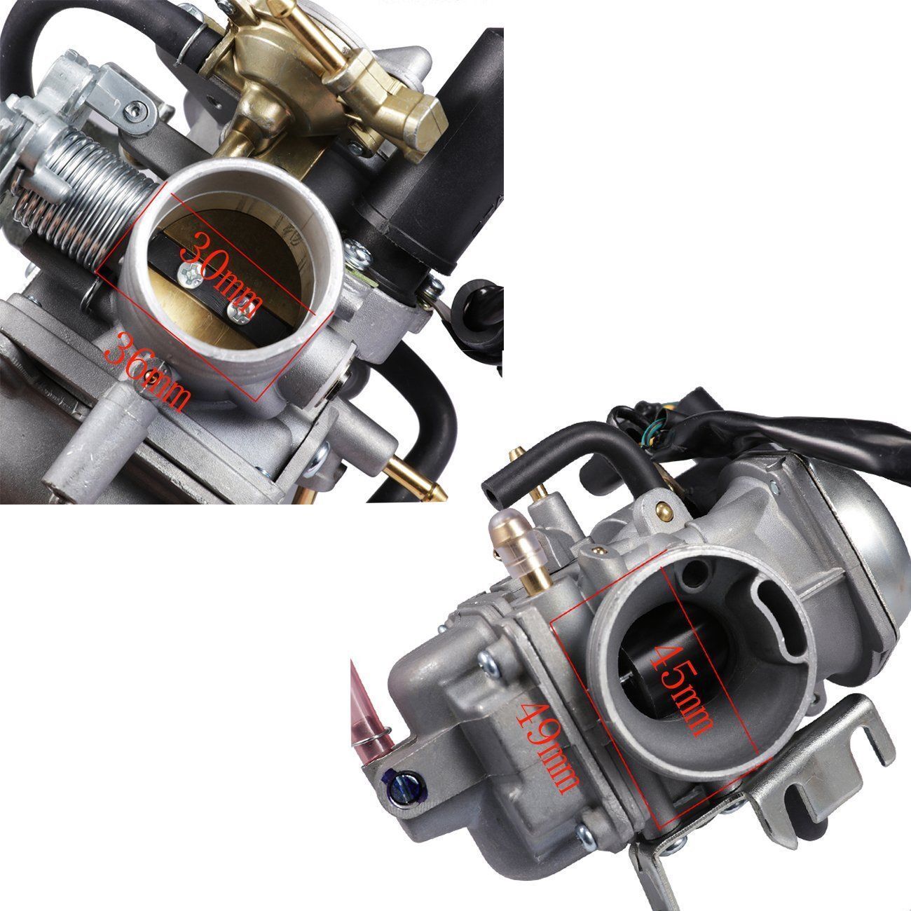 30mm Carby Air Filter Pod GY6 250cc Honda Helix Fusion CN250 Clones Moped Bike