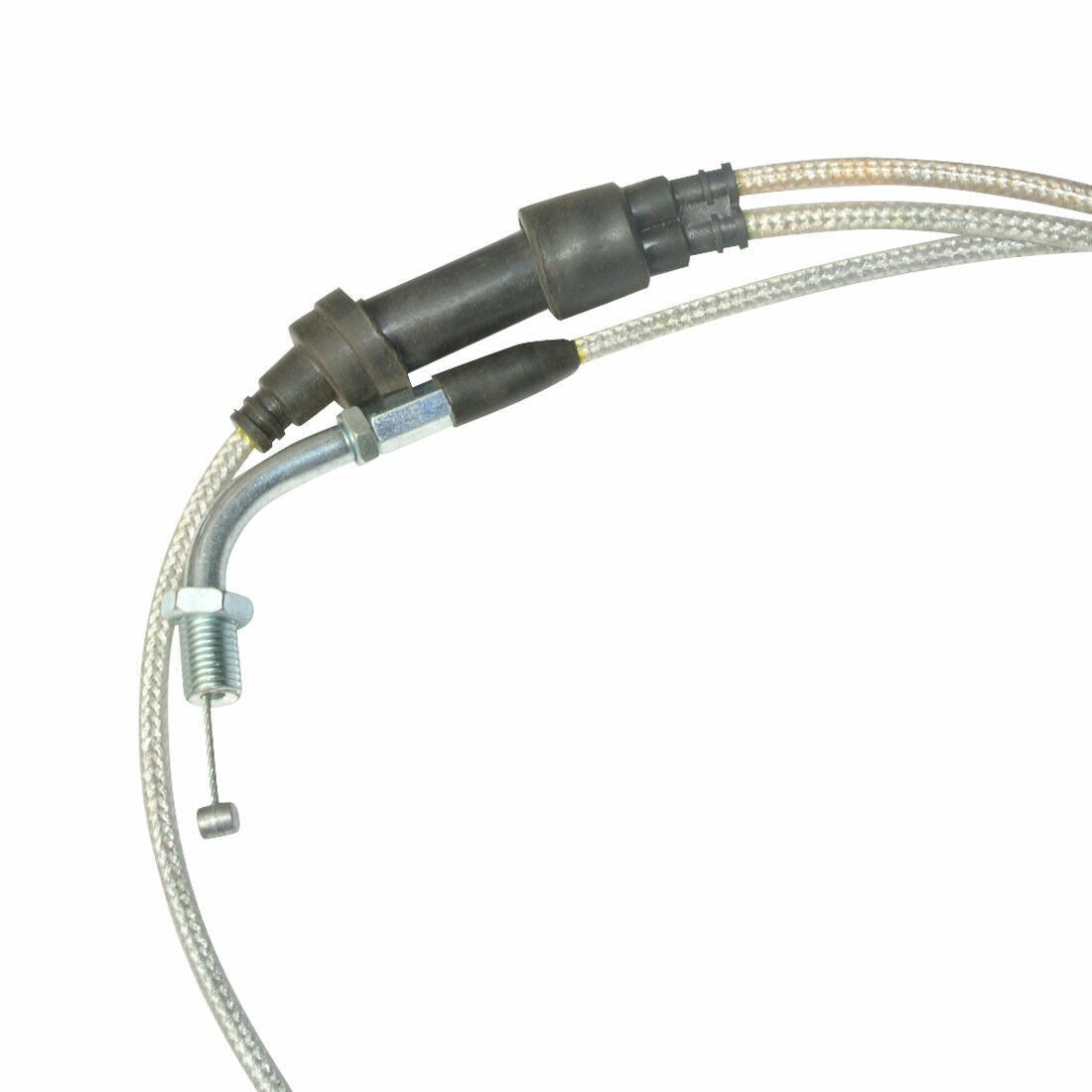 Dual Bent Throttle Cable KEIHIN PZ30mm Carby Accelerate Pump Carburetor TTR250