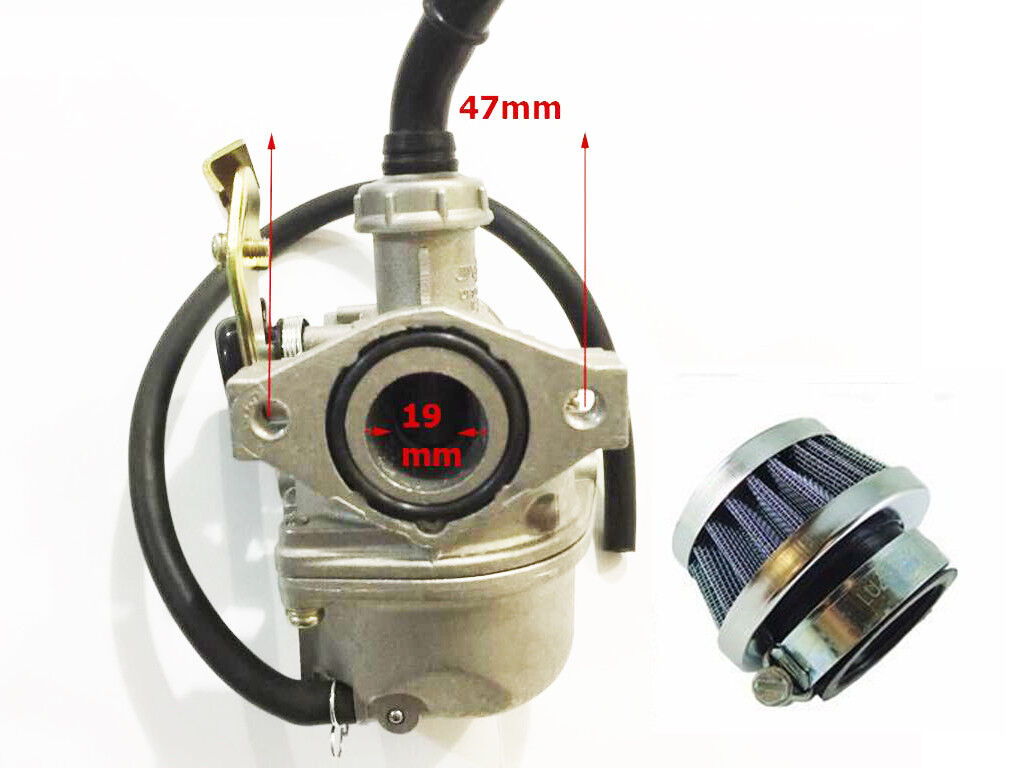 PZ19mm Cable Choke Carby Carb Air Filter 50cc 70cc 90cc 110cc Quad ATV Dune Bike