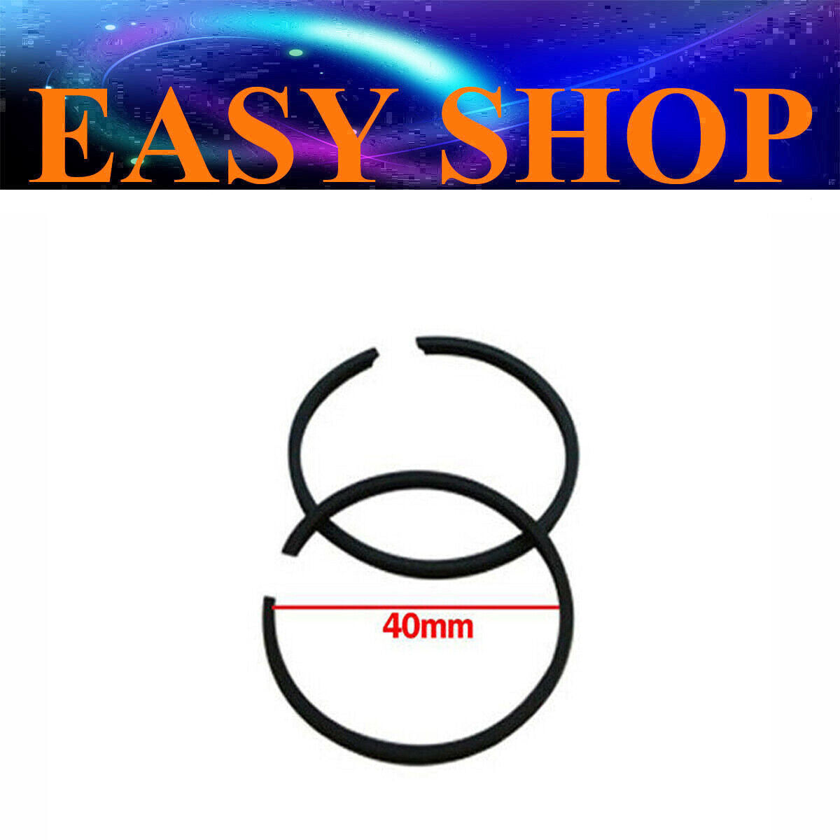 2Pcs 40mm Piston Rings 49cc 50cc 2 Stroke Motorised Motorized Push Bicycle Bike