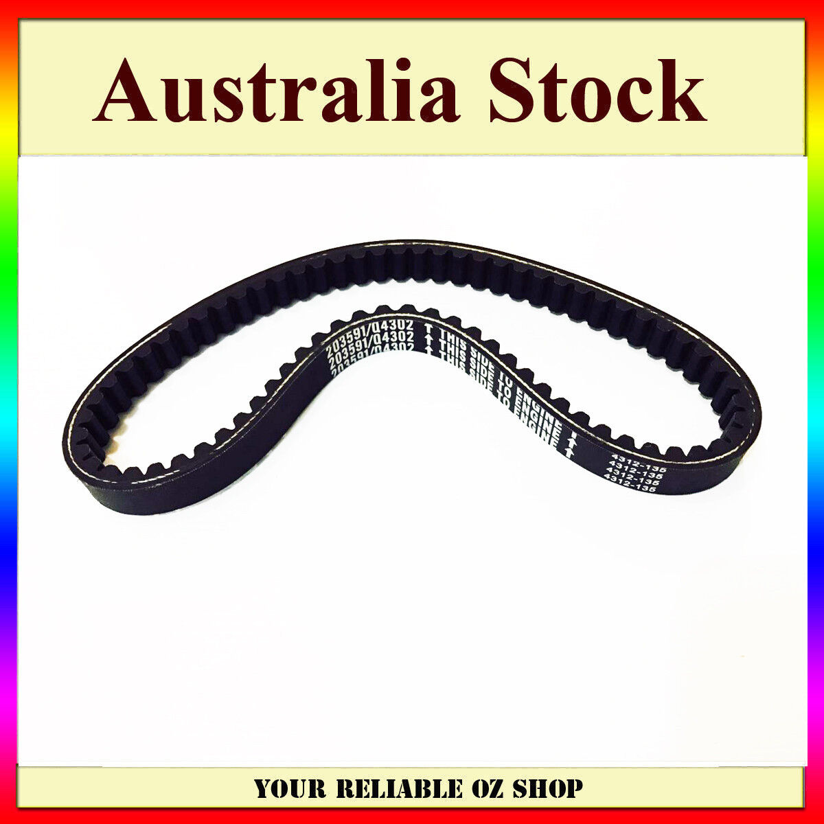 Torque Converter Cogged Go Kart Cart Drive Belt Replaces Comet 203591 Manco 7655