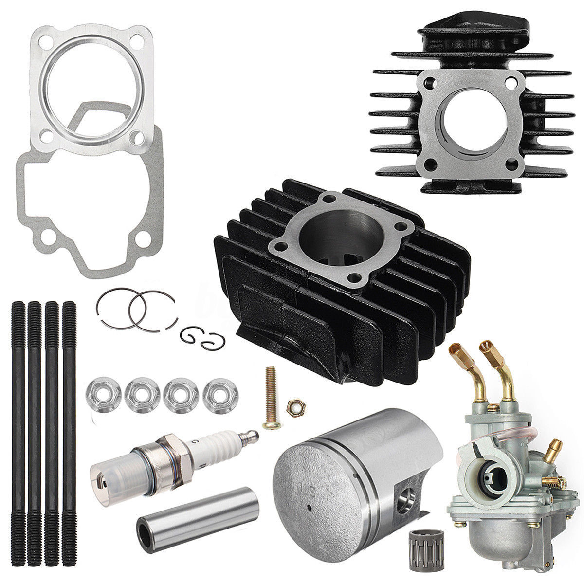 Engine Rebuild Kit Head Bore Cylinder Barrel Piston + Carburetor For YAMAHA PW50