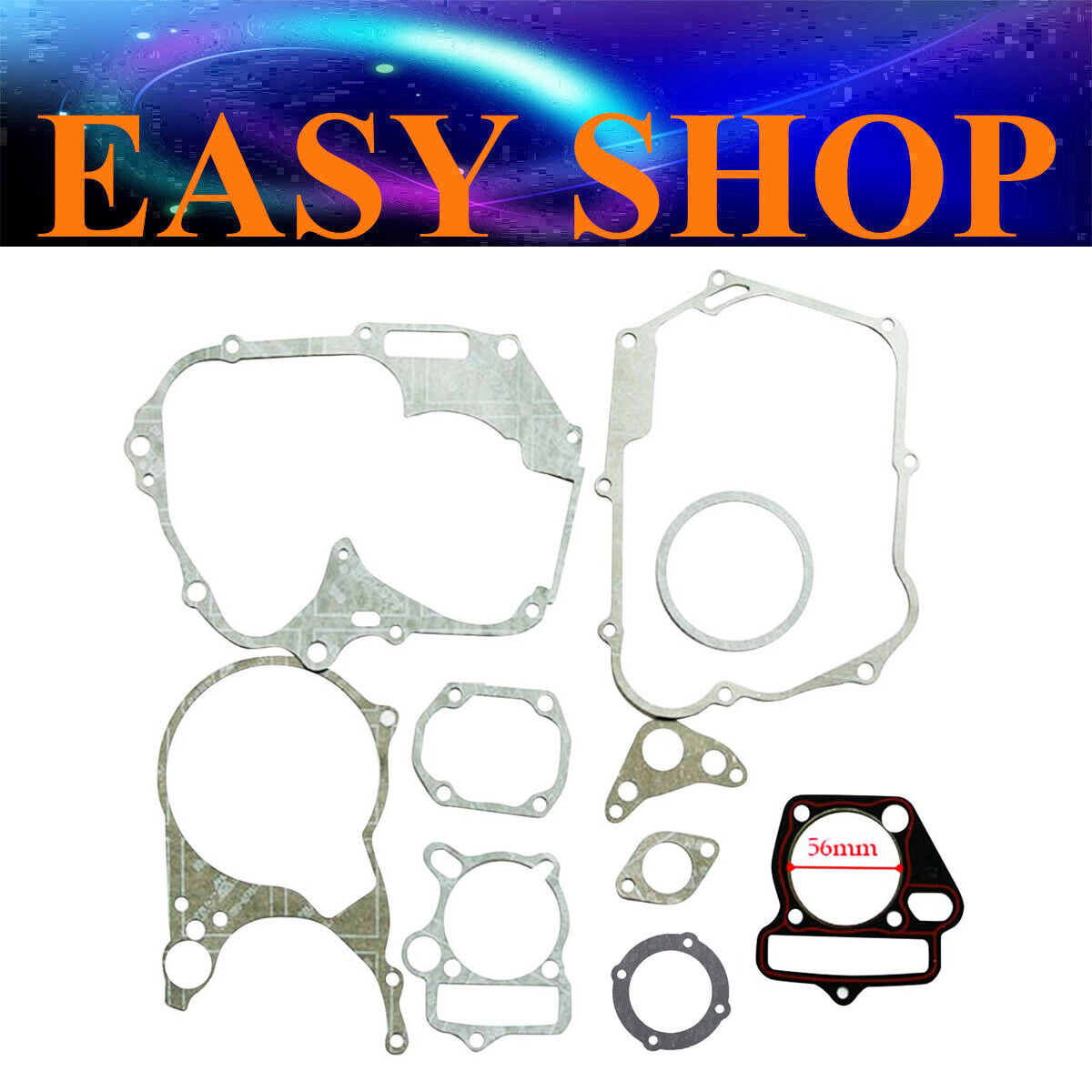 56mm Head Base Repair Gasket Seal Kit 140cc Kazuma Baja BMX Roketa Orion SUNL