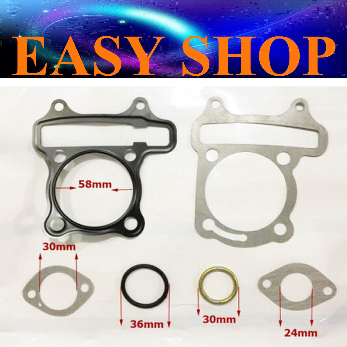 57mm HEAD BASE EXHAUST GASKET SEAL KIT GY6 125cc 150cc Moped ATV Scooter Bike