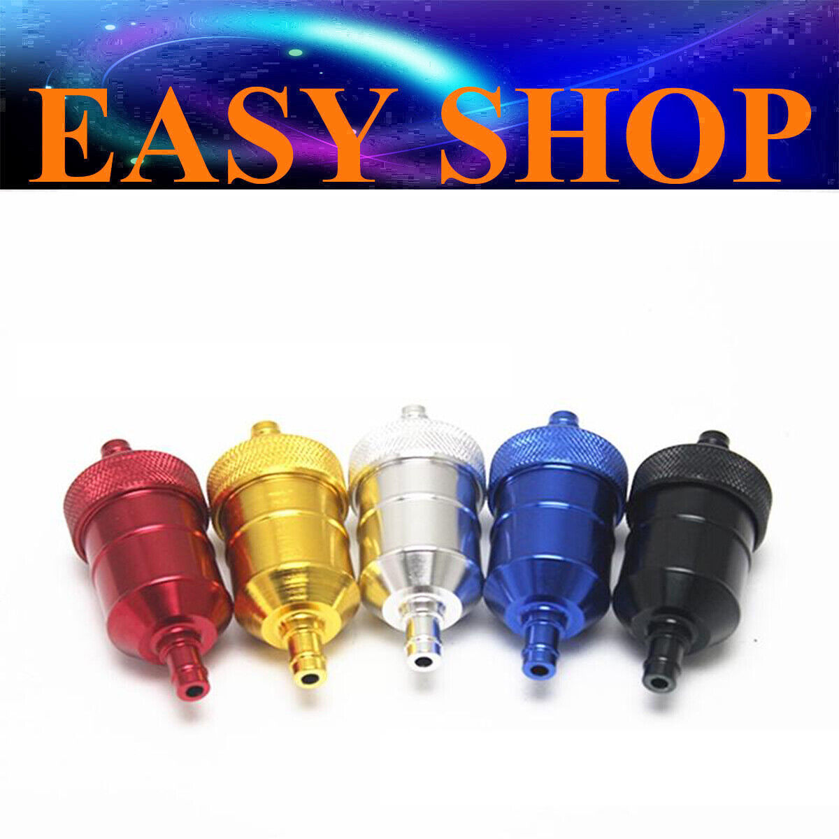 INLINE ALLOY CNC 8MM Petrol Fuel Filter 50cc 90cc 110cc 125cc DIRT PIT PRO BIKE