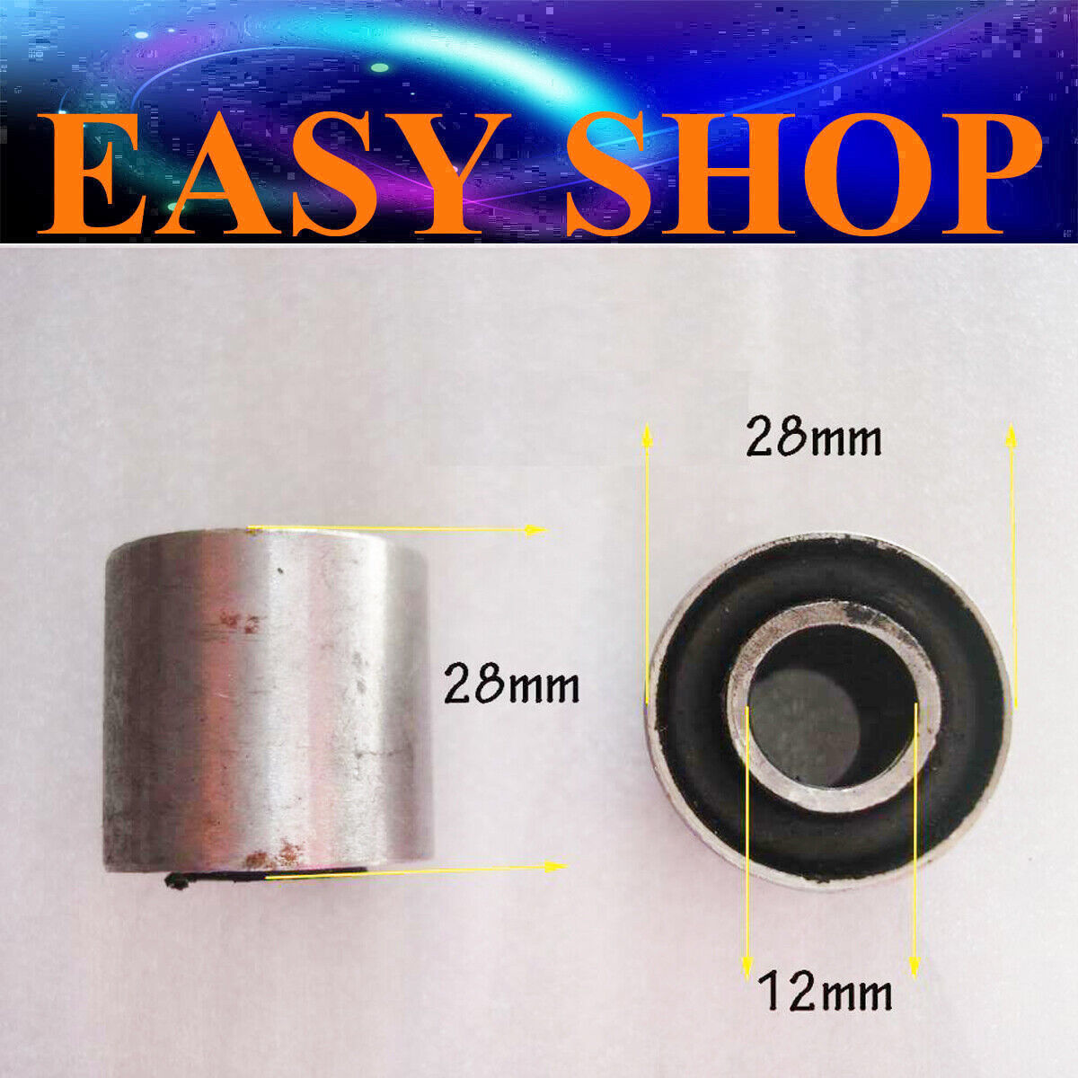 12mm 28mm 28mm Swingarm Swing Arm Axle Spacers Bushes Quad ATV Dirt Pit Pro Bike