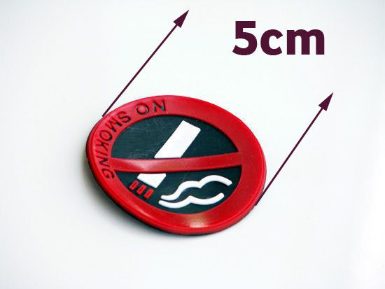 Funny No Smoking Rubber Sign Sticker Decal Car Ute Caravan Emblem Badge Office