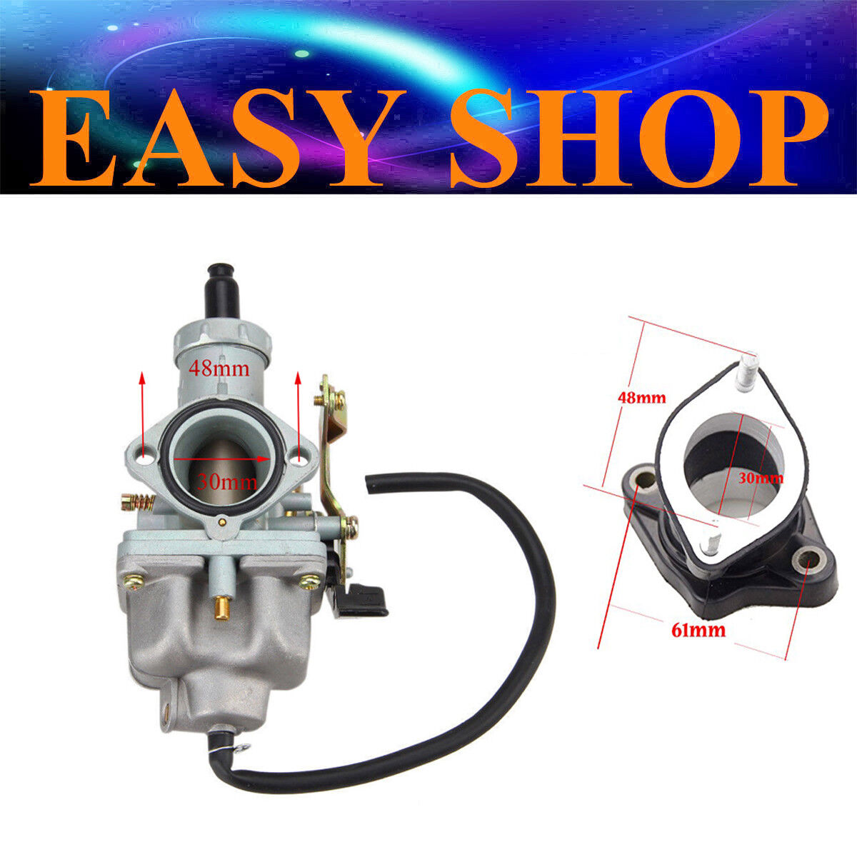 PZ30MM Carby Cable Choke Manifold 150cc 200cc 250cc 300cc Dirt PitPro Trail BIKE