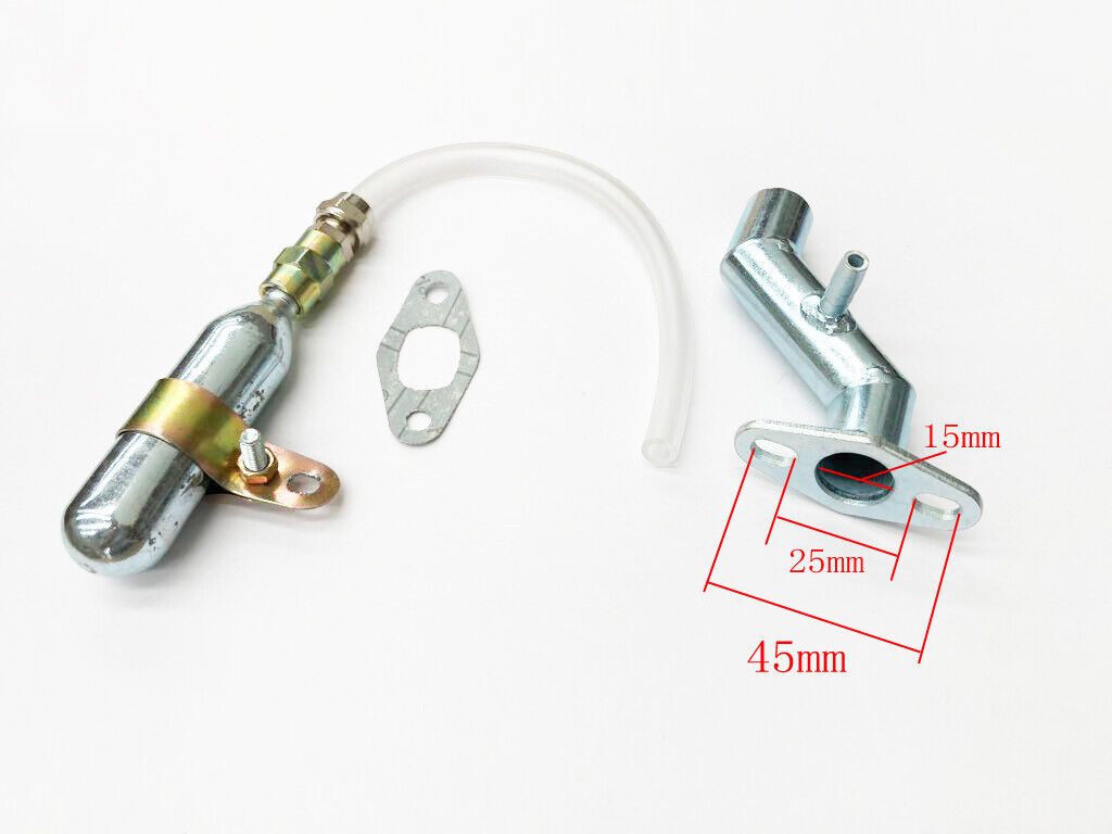 Power Boost Bottle Inlet Intake Manifold Pipe Carby For 66cc 80cc Motorized Bike