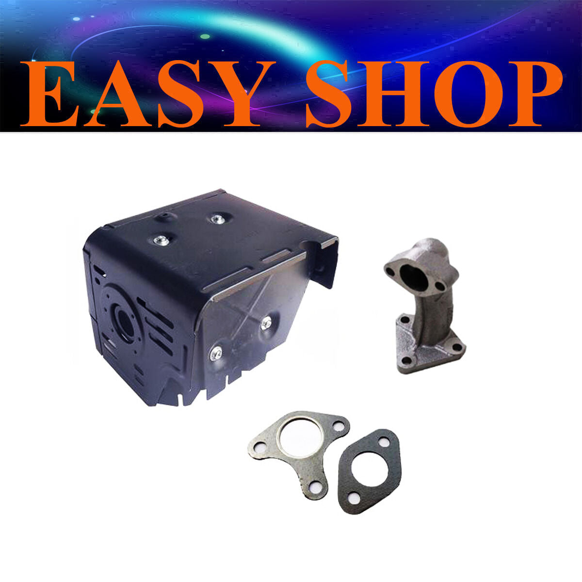 Exhaust Muffler & Pipe For Honda GX340 GX390 11-13HP 173F 188F Engine Generator