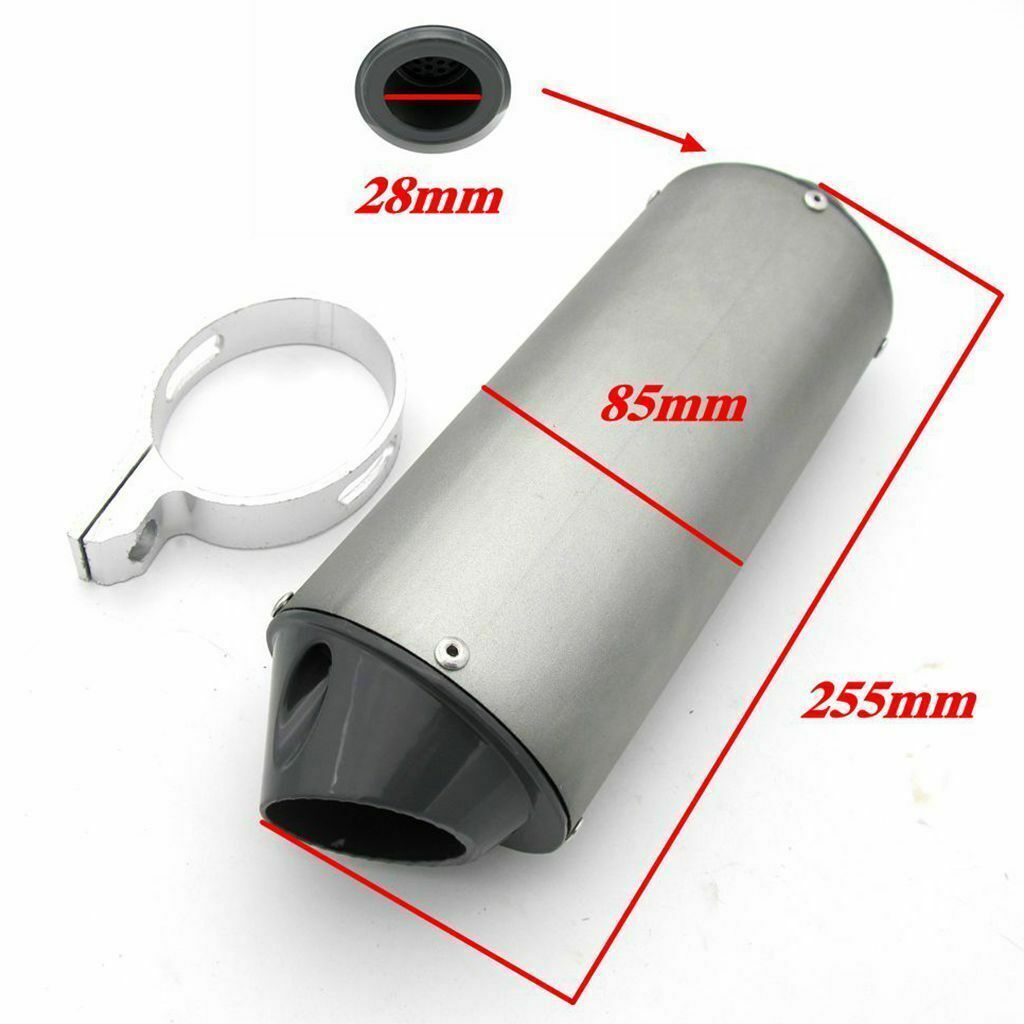 BLACK EXHAUST MUFFLER CRF 50 70 BBR KLX DHZ 50 90 110 125 CC DIRT PIT BIKE 28MM