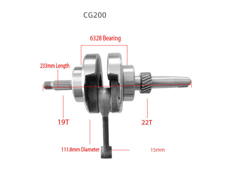Crankshaft Crank Shaft CONNECTING ROD For Honda Zongshen Lifan CG175 CG200 200cc