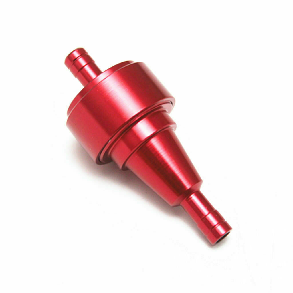 Red 1/4'' 6mm Inline Gas Fuel Filter For Kawasaki 500R 600R 650R ZX10R X11 ZX12R