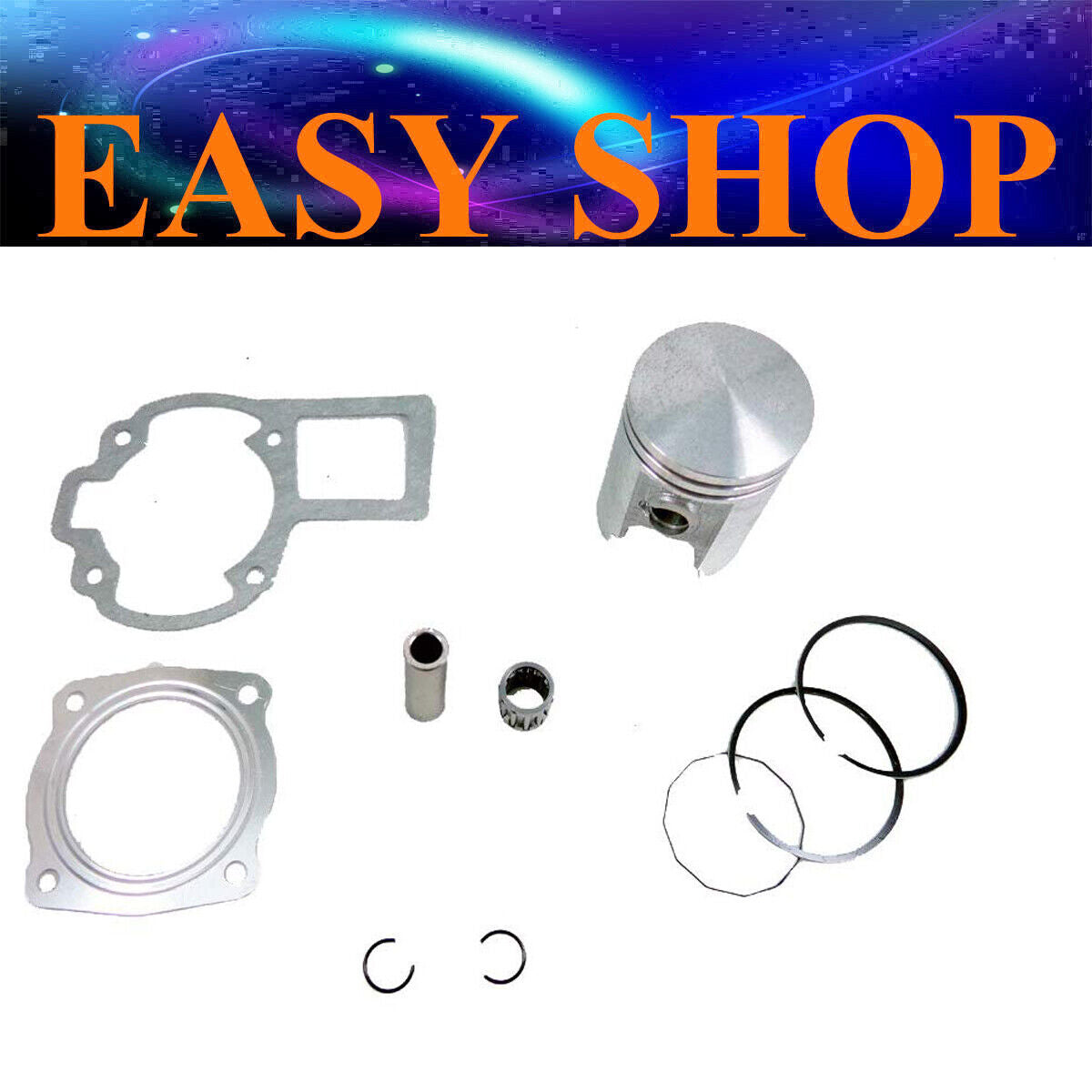 50mm 12MM PIN PISTON BEARING RINGS HEAD BASE GASKET FOR SUZUKI LT80 QUAD BIKE