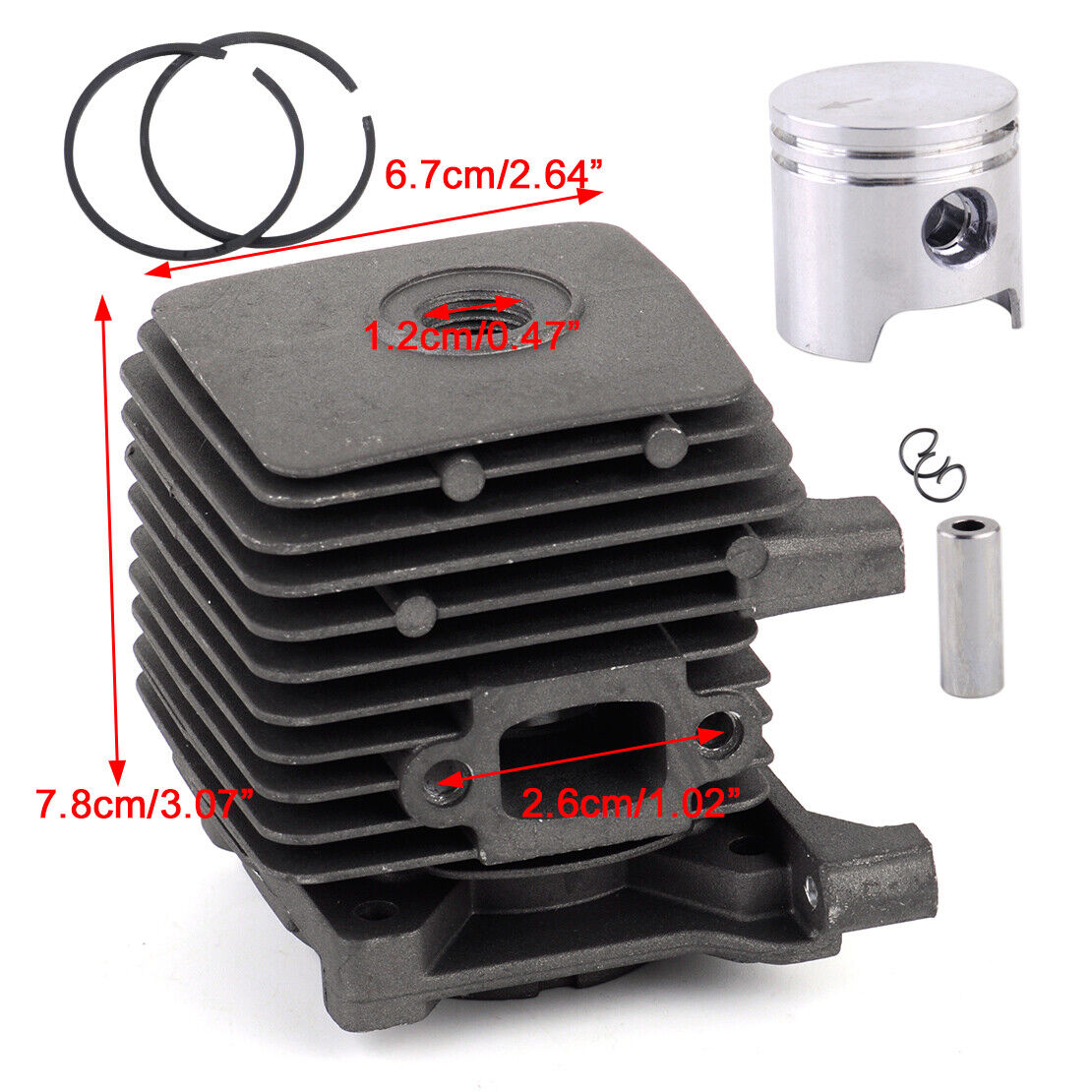 34mm Cylinder Bore Piston Rings Kit for STIHL FS55 FS45 BR45 KM55 #4140 020 1202