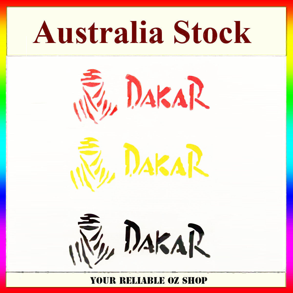 Funny Dakar Racing Rally Car Bumper Window Sticker Decal Truck Motocross Bike
