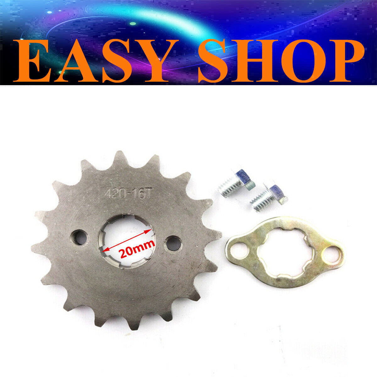 FRONT CHAIN SPROCKET COG 20mm 420 16 Tooth 50cc 110cc 125cc 150cc ATV QUAD BIKE