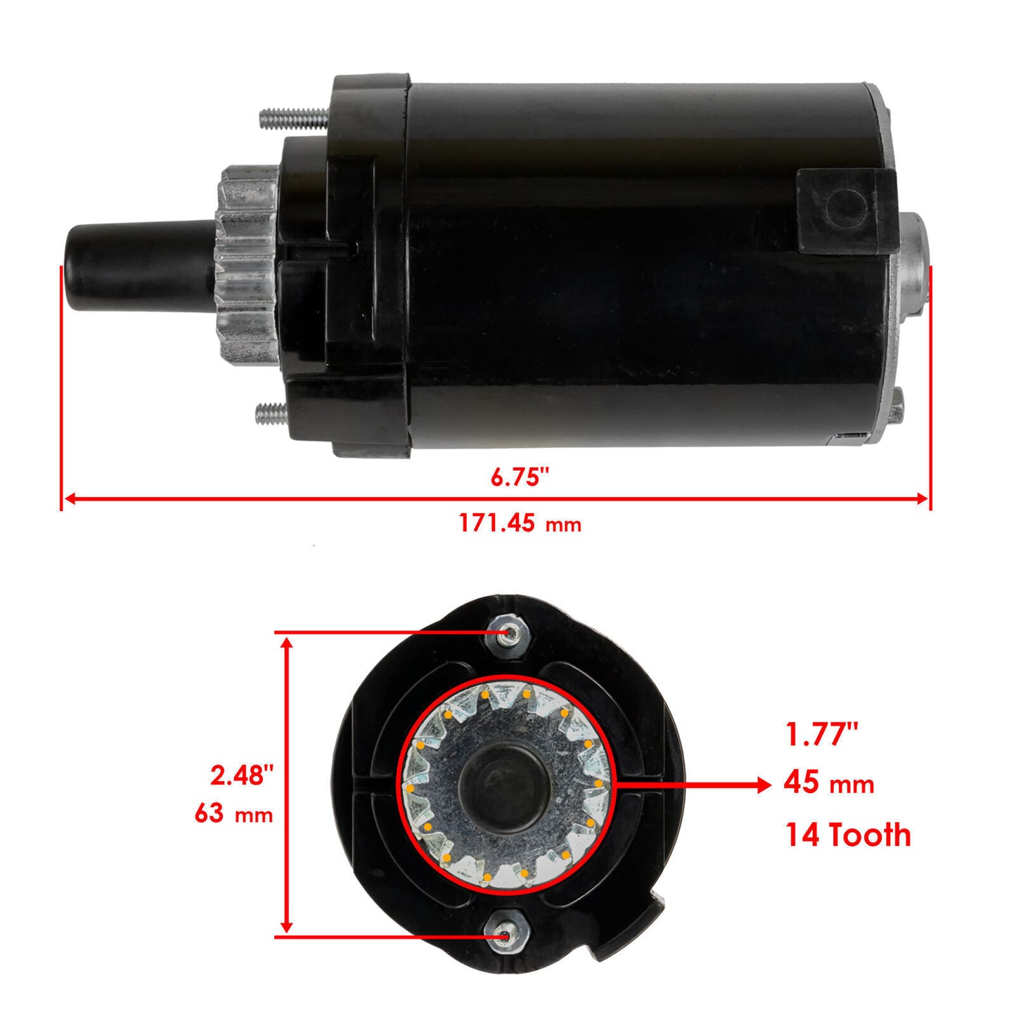 14T Starter Motor for TORO Riding Mower TimeCutter Z5000 Z4220 Z4200 LX465